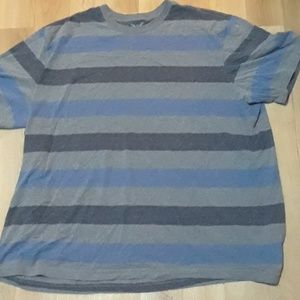 Men's striped t shirt 3X Gray & Dusty Blue